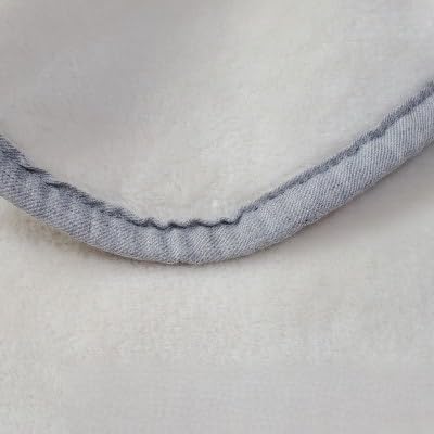 サマルカンダリア オーガニック綿毛布 ハーフケット ナチュラル・ブルー 140cm×100cm