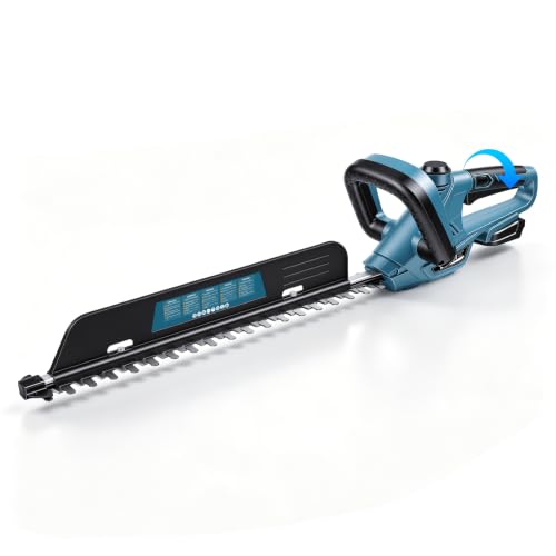 ZUYIYI 20 Cordless Hedge Trimmer for Makita 18V Battery (NOT Included) Dual-Action Electric Bush Trimmer with 180 Rotating Handle 4/5 Cutting Capacity Handheld Shrub Pruning Trimmer