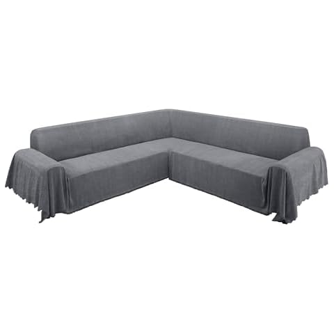 ALIECOM Chenille Sectional Couch Cover Cover