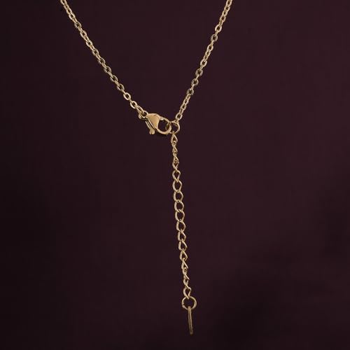 Image of PALMONAS 18k Gold Plated Small Letter Necklace for Women - Gift for Girls & Women | Waterproof & Anti-Tarnish Necklace (Initial M)