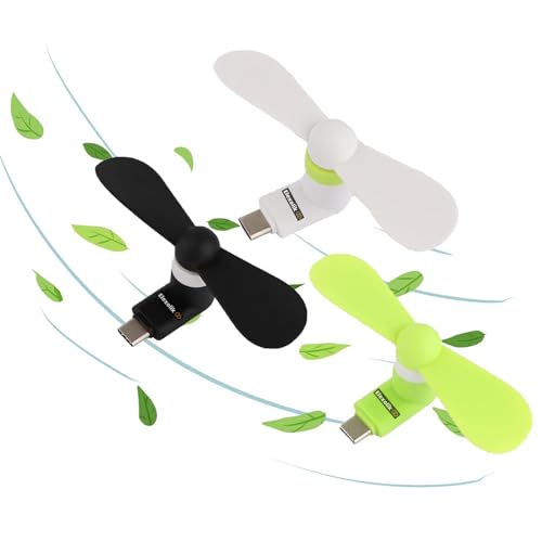 Image of Mini Portable Type-C USB fan Plug-in with Mobile Any Android Smartphone and Typ-C Output Port for Kids, Adults, Indoor & Outdoor Use (1Pc, Color May Vary)