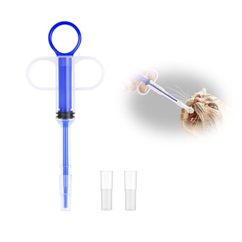 tiyiyok Lance Pilule Chat, Pet Pill Dispenser, Pilule Chat Distributeur de Médicaments pour Animaux, Seringue pour Animaux de Compagnie avec Embouts Souples,...