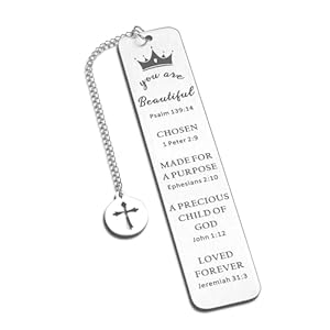Stocking Stuffers for Teens & Girls - Baptism & Confirmation Gifts - Bookmark for Women, Girls & Kids - First Communion & Graduation Gift Stocking Stuffers for Teens Girls Baptism Confirmation Gifts Bookmark for Women Girls Kids First Communion Graduation Gift
