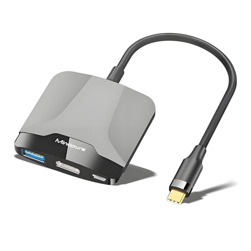Mindpure Switch hbN 3in1 Type-C to HDMI ϊ P[u A_v^ 4K@30Hz/1080P@60Hz PD 100W }[d USB 3.0 5Gbps ` \`bv xȂ erڑ ڂTV