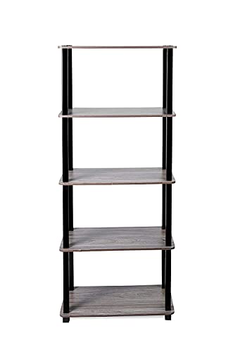 Image of Ash & Roh 5-Tier Multipurpose PVC Rack - Engineered Wood Wall Shelf for Bedroom, Living Room, Garage, Kitchen Storage Shelves (H-4.8 Feet | W-2 Feet | D-1 Foot) (5-Tier PVC Rack)