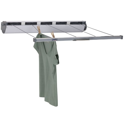 Household Essentials 17145-1 Retractable Clothesline 5-Line Dryer | Indoor Or Outdoor Use | Hang Wet Or Dry Laundry #TOP1