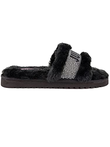 Juicy Couture Womens Gravity Womens Slide Sandals, Beach Sandals For Women, Flip Flops Sandals, Pool Slides Shoes, Size 6 Black #TOP1