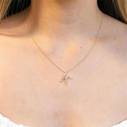 Collier initial en argent sterling 925 pendentif lettre alphabet