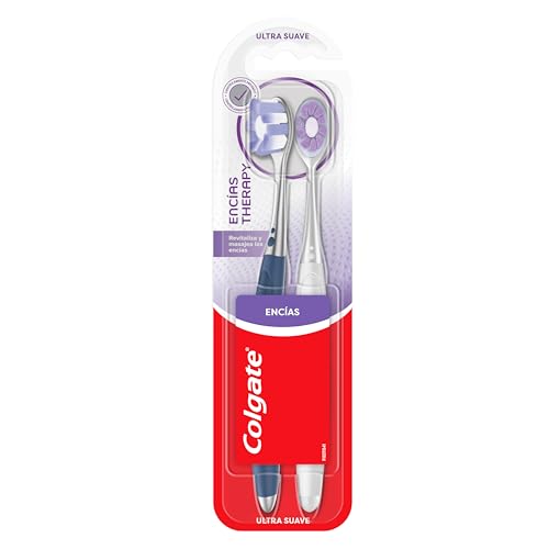 Colgate Cepillo Dental Encías Therapy Cerdas Suaves de puntas conicas 2 piezas