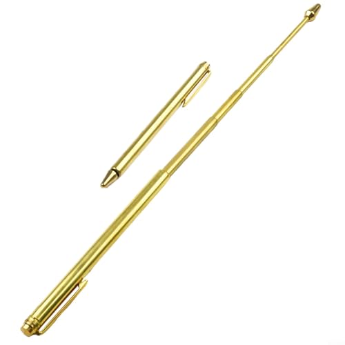 2pcs 99.9% Copper Detector Rods, Foldable Metal Detector Dowsing Rod Tools for Water Divining Treasure Finding(Gold)