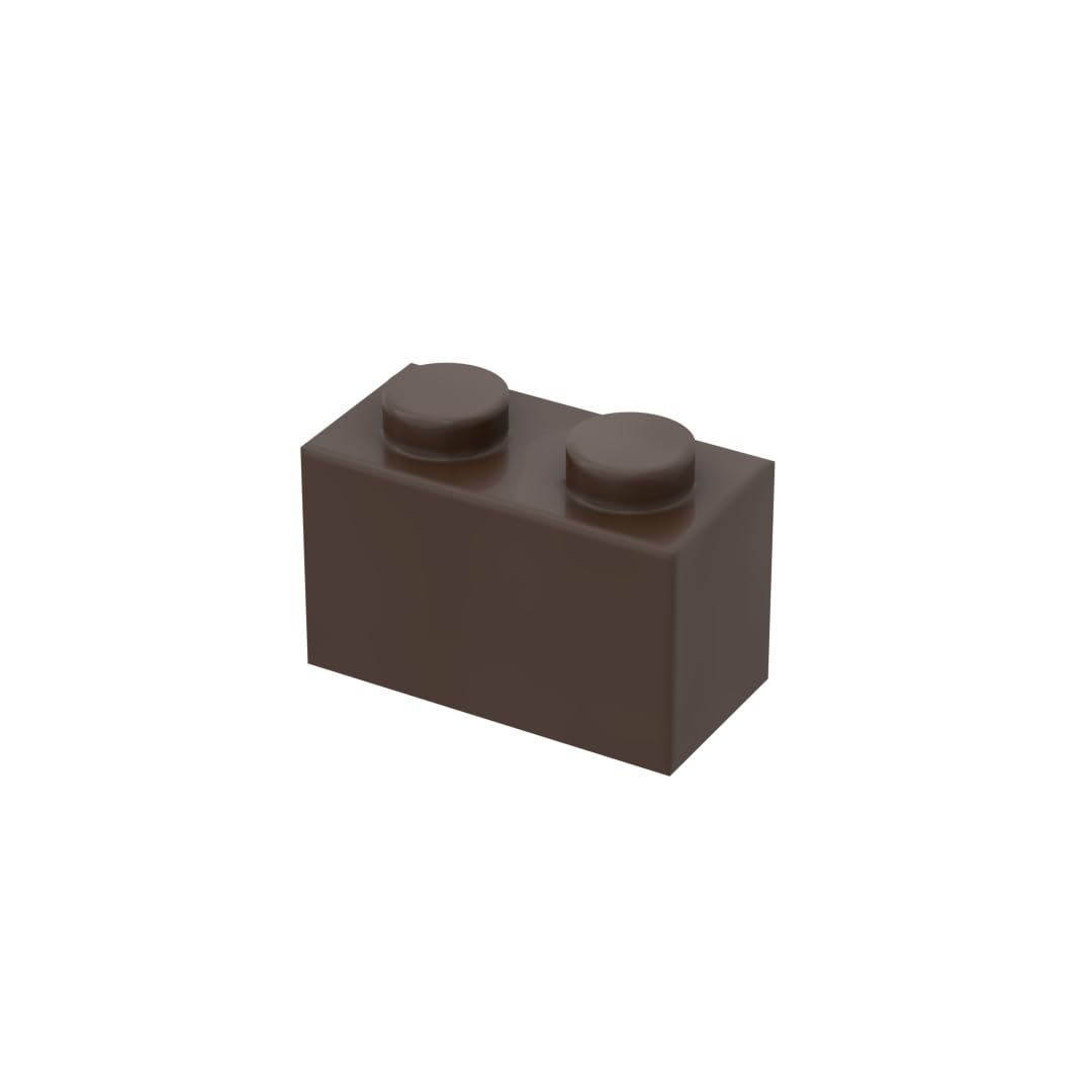 3065 bricks Brick 1x2 Without Bottom Tube 50 Pieces GDS-1545 Compatible with Lego Building Blocks Color:Dark Brown 308