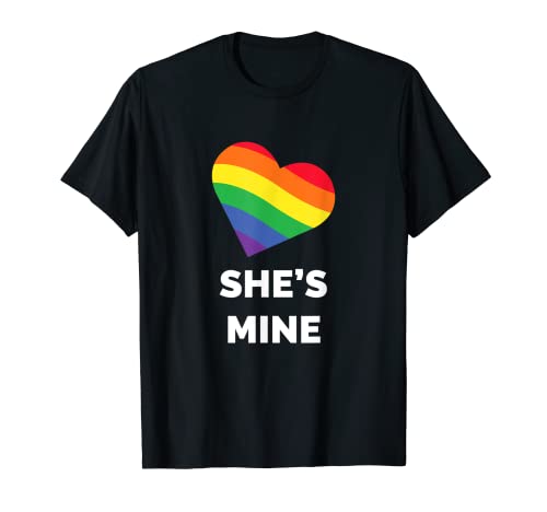 She's Mine Womens Lesbian LGBT Couples Matching Camiseta