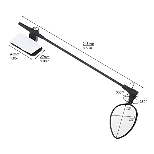Espejo para casco de bicicleta ajustable ligero retrovisor de 360 grados para ciclismo 4