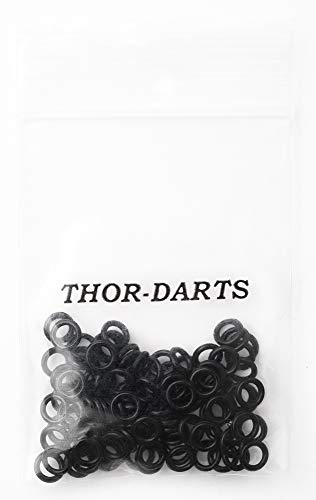 THOR-DARTS 100 Gummiringe schwarz, Rubber-O-Rings Black Cover