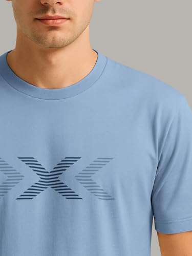 Image of BULLMER Trendy Printed Round Neck Half Sleeve Tshirt for Men | Mens Crew Neck Tshirt - Pack of 2