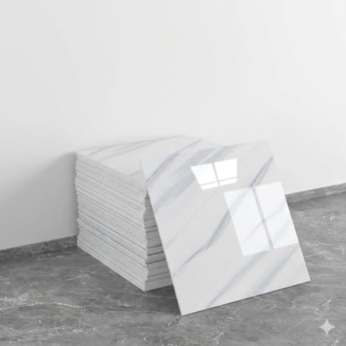 Image of WALLVEAR UV Marble Wall Panel 2x2 Ft PVC High Gloss Sheet (16)