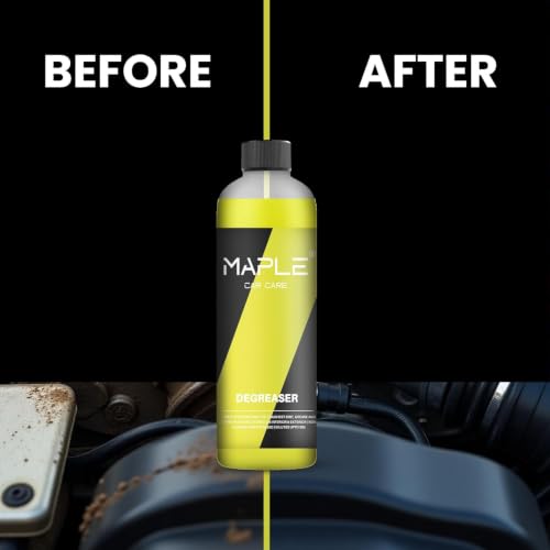 Image of Maple Car Care Degreaser 1 Litre | Heavy-Duty Multi-Surface Cleaner for Engine, Tyres, Wheels & Interior | Removes Grease, Dirt & Grime | Degreaser for Car & Bike Engines