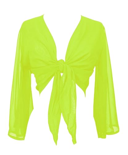 Image of Indian Trendy Women's Flair Wrap Tie Top Chiffon Choli Blouse Belly Dance Gypsy Bolero Shrugs Cardigan