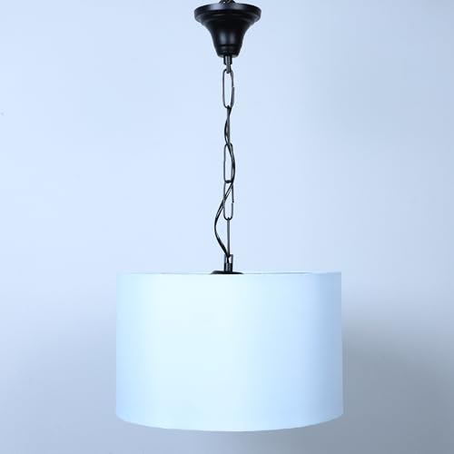 Image of tu casa SkyBlue Fabric Glow Pendent Light Hanging Lamp for Bedroom, Living Room, Lounge, Office, Gifting Area Without Bulb for Home Decoration (Height - 20 inch)