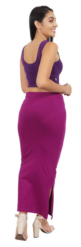 Image of Lycra Blend Cotton Saree Shapewear Petticoat for Women and Girls, Skirts Shapewear Dress for Saree