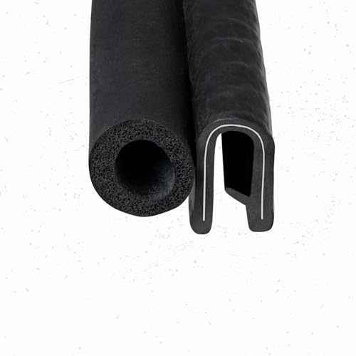 Trim Seal with Side Bulb | PVC Plastic Trim with EPDM Rubber Bulb Seal – Fits 1/16” Edge, 3/8” Bulb Seal Diameterr (10 Feet) by Seal Rubber - Image 2