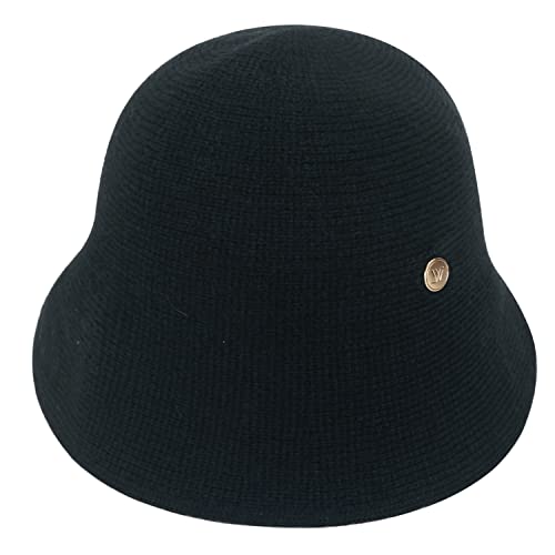 Knit Bonnet Hat Trendy Stylish Wool Blend Cloche Beanie For Women, Product Of Korea Navy #TOP29