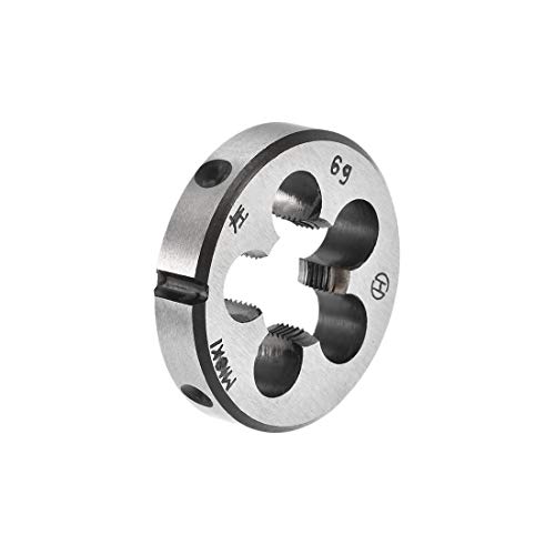 uxcell M18 X 1 Metric Round Die, Machine Thread Left Hand Threading Die, Alloy Tool Steel Screw Thread Cutting Die