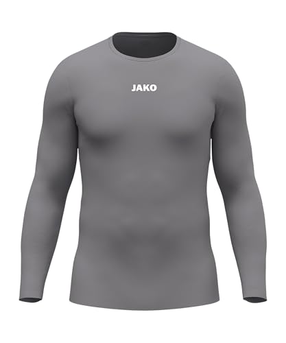 T-shirt manches longues JAKO unisexe gris en taille L pour le sport et le quotidien
