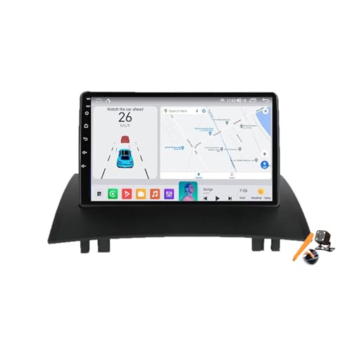 Android 15.0 Car Stereo Replacement for Megane 2 2002-2009 Radio GPS Sat Navigation 9'' Touchscreen DVD Multimedia Video Player FM BT Receiver with Android Auto Carplay,M6 pro2