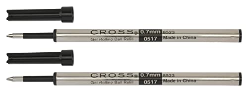Cross Selectip Gel Rollerball Pen Refill, Medium Point, Black, 2-Pack (8523-2)