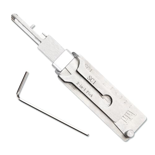 Cumnvulnt 2-in-1 Stainless Steel Master Key Decoder Lock Picking Tool, Professional Locksmith Tools for Home, Vehicle, Commercial