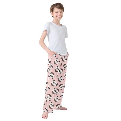 Boys' Pants Kawaii Panda Bear Dessert Long Bottoms Jogger Pants Elastic Waist Trousers with Pockets S-XL4