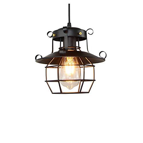 Lustre rétro en métal industriel pour éclairage de grenier et maison