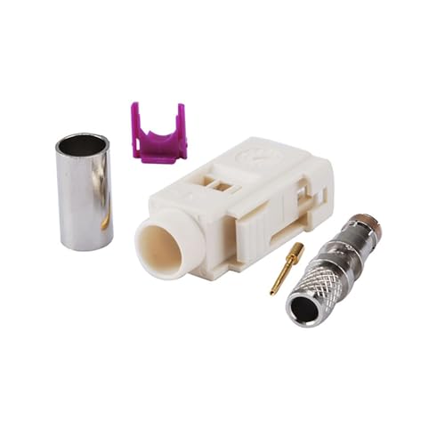 Su-perbat Fa-kra B snowy/9001 -Crimp-Buchse mit Phantom-HF-Koaxialstecker, kompatibel mit RG58 LMR195-Kabelradio