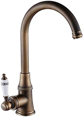 Robinet de cuisine mitigeur évier laiton antique rétro brossé