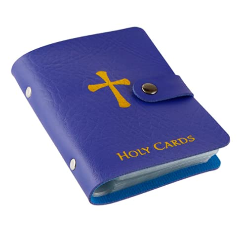 Amazon.com: H Holly Lines Blue Prayer Card Holder Faux Leather Holy Card  Organizer for Religious Prayer Cards, Funeral Cards and Religious Items  Catholic. Three Laminated Prayer Cards are Included in This Set. :