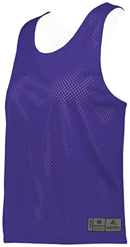 Augusta Sportswear Womens Mesh Reversible Pinnie L Purple/White