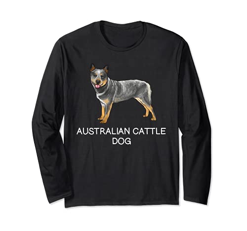 Australian Cattle Dog Crazy Dog Lover Long Sleeve T-Shirt, Black