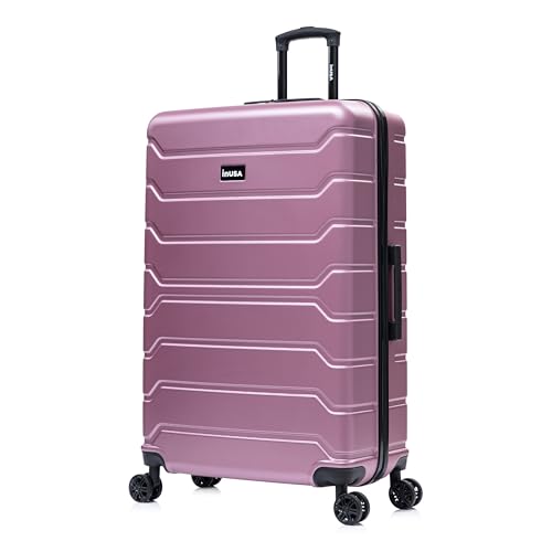 Image of InUSA TREND Luggage with Spinner Wheels | Durable lightweight Hardside Suitcase, Travel Bag with Handle and Trolley | 32-inch Extra-Large Checked luggage | Rose Gold