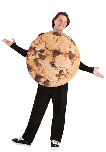 Fun Costumes Adult Chocolate Chip Cookie Costume | Funny Food Theme Outfit for Halloween Parties Sweet Treat Dessert Tunic Standard