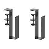 GYWHOOFT 2個セットデスクサイドラック、ノートパソコンスタンド ヘッドホン スタンド デスクサイド 収納 デスクトップ用 調節可能なラップトップスタンド ノートPC/タブレット/キーボード/書類/イヤホン に適しています