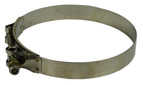 Pro Tie 33707 SAE Size 124 Range 4-3/4-Inch-5-1/16-Inch T-Bolt All Stainless Hose Clamp, 1-Pack