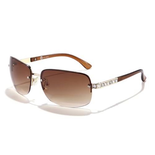 Lunettes de soleil sans monture MUTYNE marron pour femme élégante