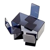 Pjeghbvop Puppenstuben Miniaturtisch Und Stühle Set 1/12 Acryl Schreibtischstuhl Set Für...