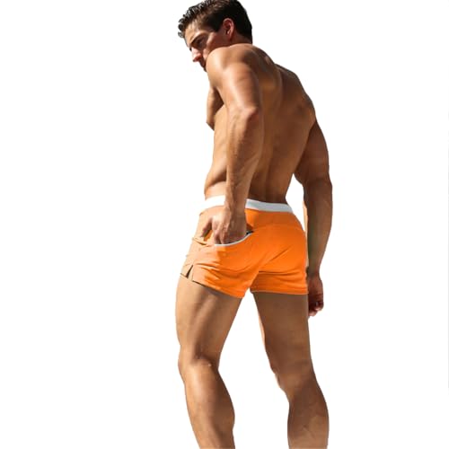 Image of TONLEN Mens Swimwear Short Swim Trunks with Zipper Pocket