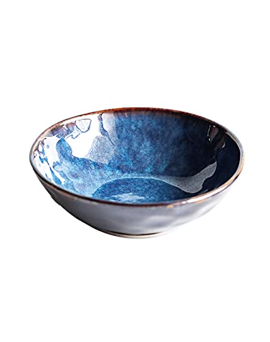Bol de soupe bleu œil de chat pour soirées ramen maison - 2