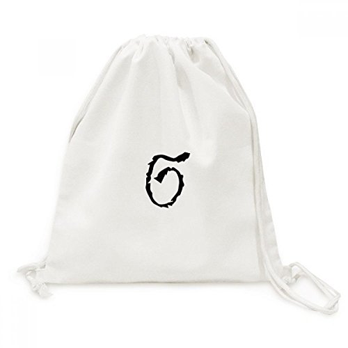 Toile drawstring backpack Sigma grec noir pour vos voyages quotidiens