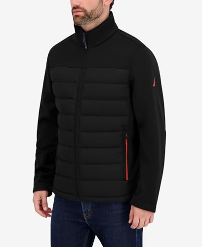 Image of Nautica Men's Lightweight Softshell Jacket - Bonded Fleece Lining, Regular, Big & Tall Sizes