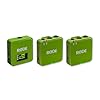 Rode Wireless GO Gen 3 Wireless 2-Channel Microphone Radio System Green with Interview GO Hand Adapter and Keepdrum Fur Wind Protection #1