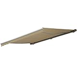 Mendler Elektrische Kassetten-Markise T122, Vollkassette Volant 4x3m - Polyester Creme
